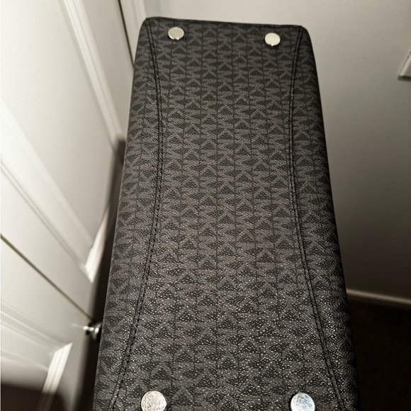 Michael Kors Blue and Gray Monogram Handbag - Picture 4 of 10